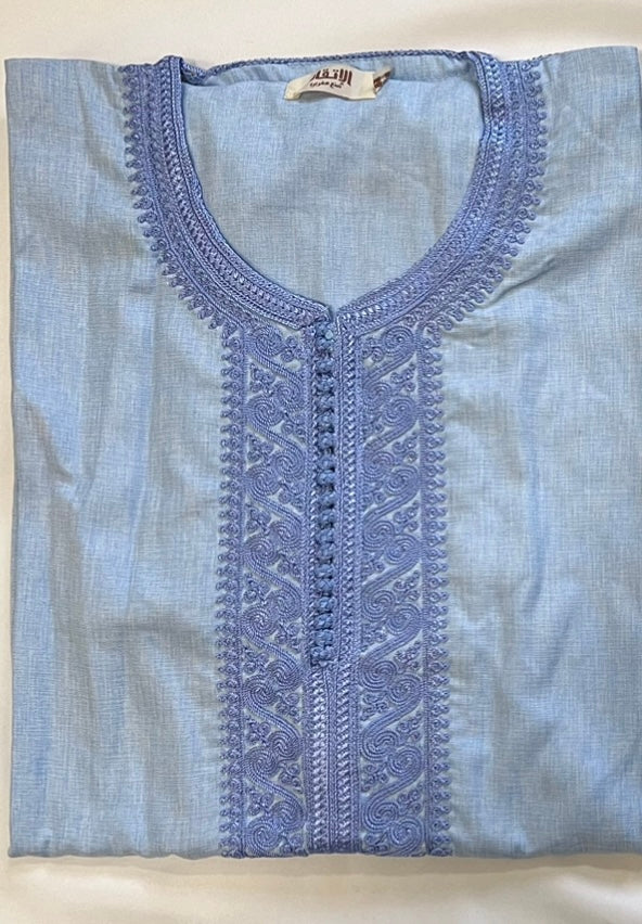 Premium Moroccan Half Sleeve Thobe Jubba Size 62 - Madyna