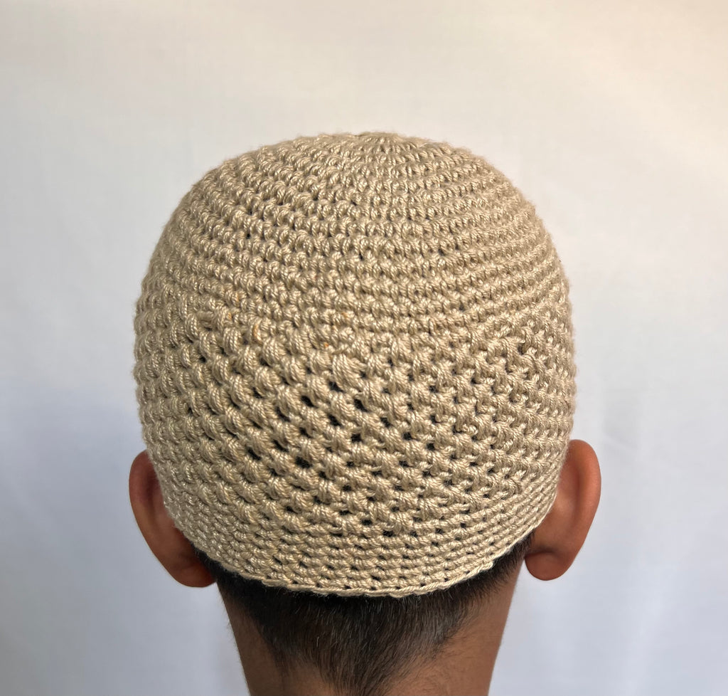 Boys Soft Wool Knitted Topi Islamic Prayer Hat One Size - Madyna