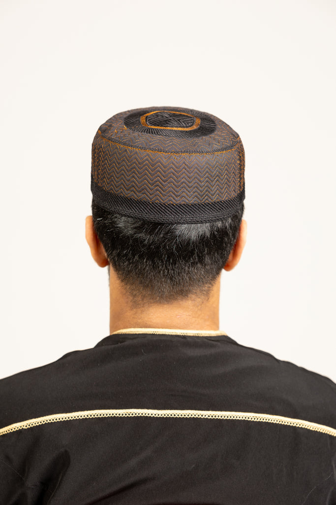 Safeer Black Topi Kufi Islamic Hat - Madyna