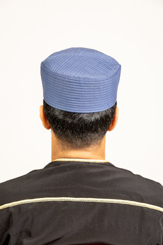 Turban Hat Topi Kufi Stiff Shukr JJ Design Black / Blue / Grey - Madyna