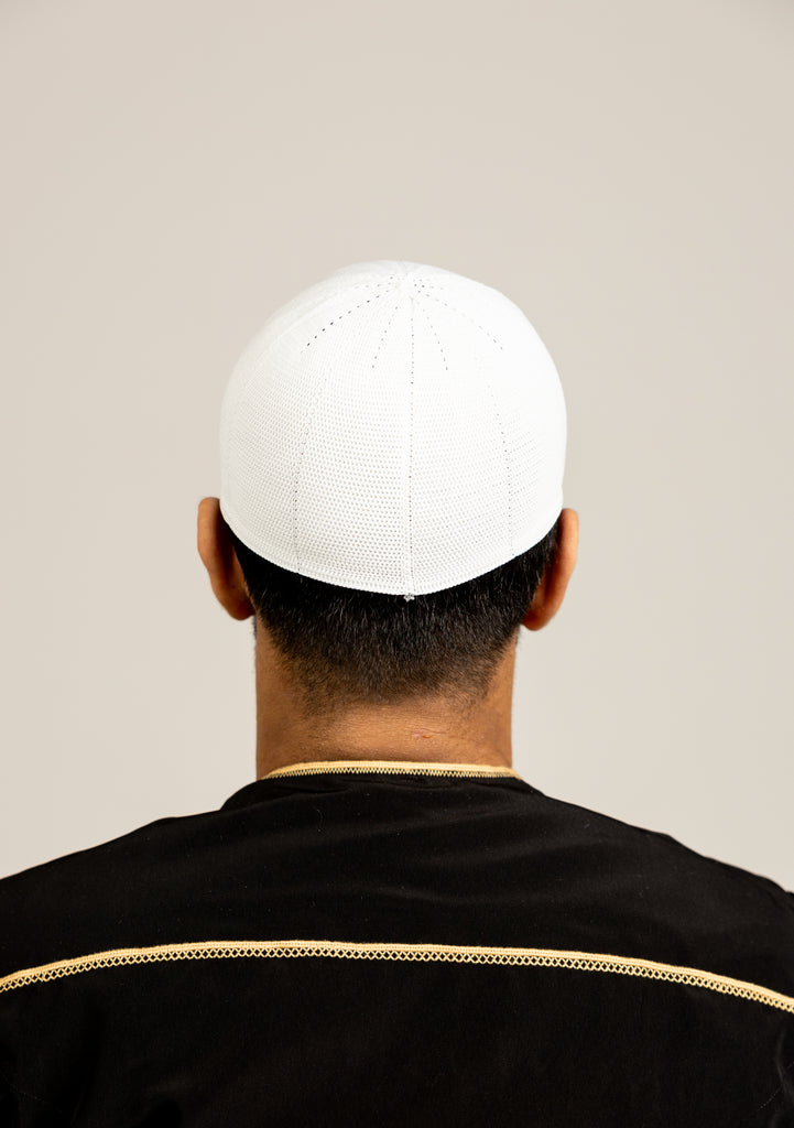 Mens/Boys Black/Grey/White Turkish Topi Prayer Hat One Size Comfort Fit Nida/Barla - Madyna