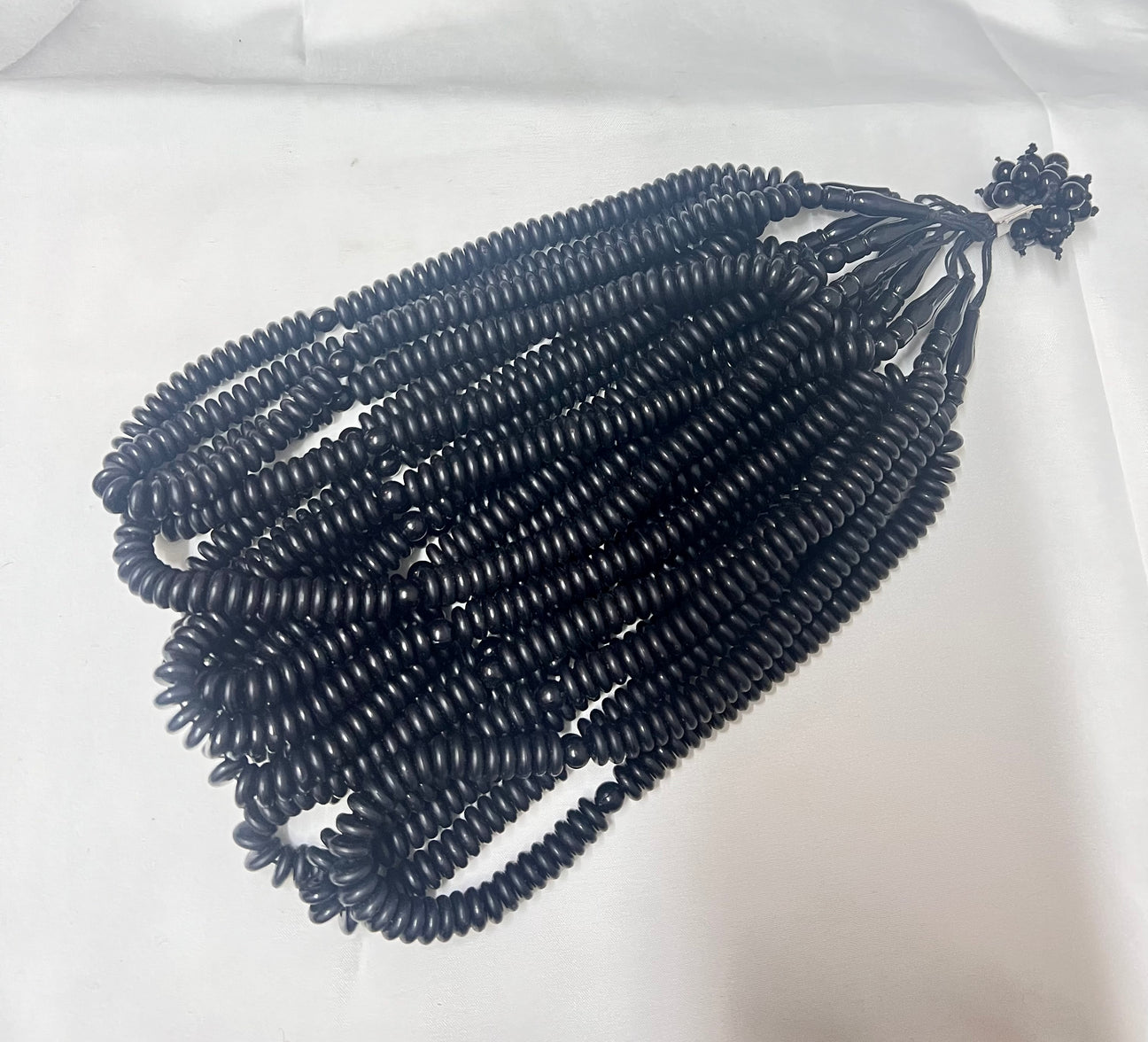 ISLAMIC 100 BLACK BEAD TASBIH TASBEEH WORRY BEADS MASBAHA MUSLIM PRAY DHIKR ROSARY - Madyna