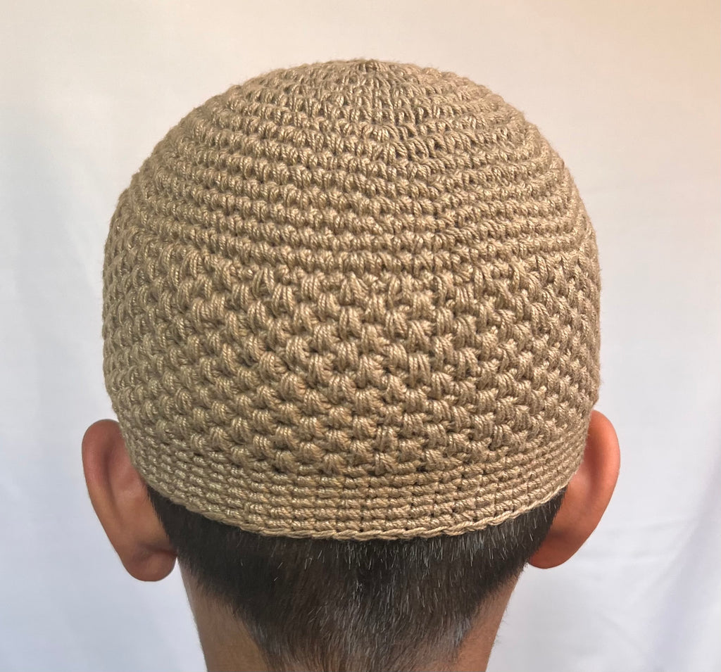 Boys Soft Wool Knitted Topi Islamic Prayer Hat One Size - Madyna