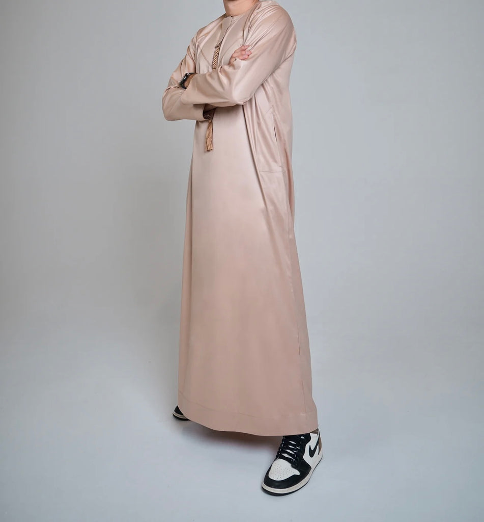 Gold Shiny Emirati Thobe | Jubba | Kandura - Madyna