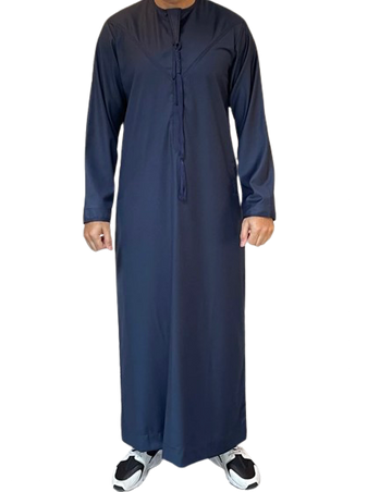 Navy Blue Premium Emirati Thobe | Jubba | Kandura - Madyna