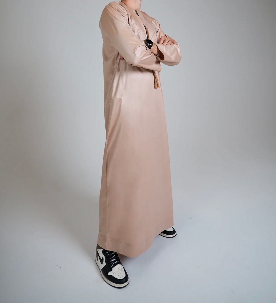 Gold Shiny Emirati Thobe | Jubba | Kandura - Madyna