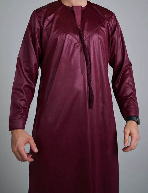 Maroon / Burgundy Emirati Thobe | Jubba | Kandura - Madyna