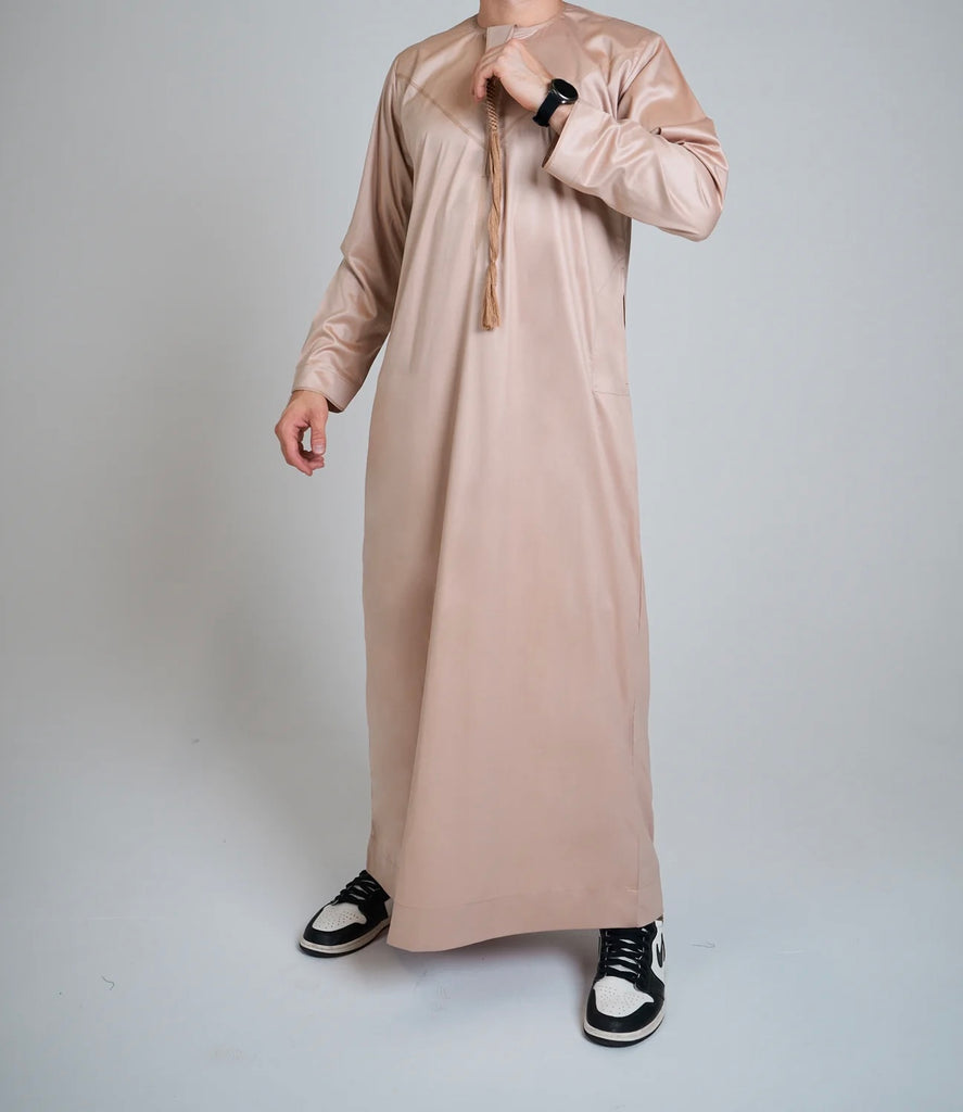 Gold Shiny Emirati Thobe | Jubba | Kandura - Madyna