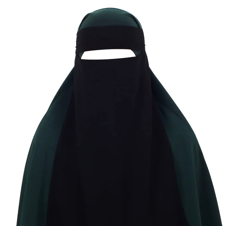 Black Single Niqab Hijab Face Cover - Madyna