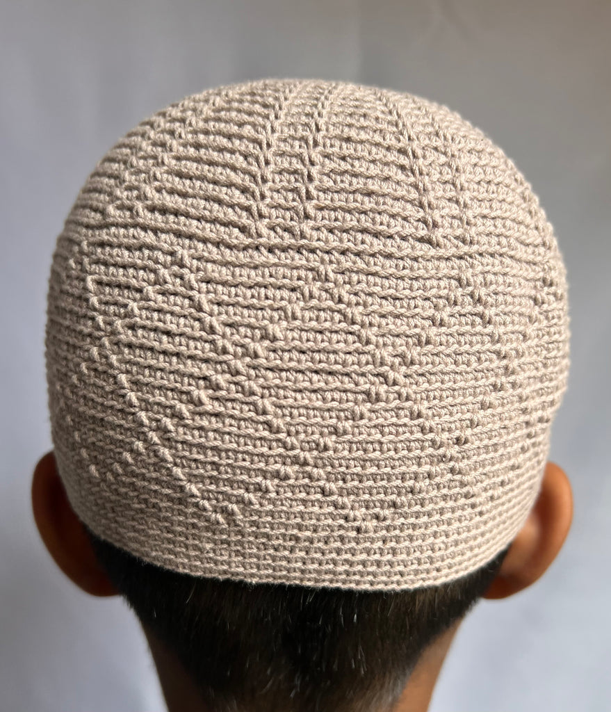 Mens/Boys Knitted Topi Prayer Hat One Size Beige/Grey/Sand/Stone/Olive - Madyna