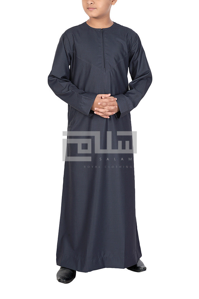 Boys / Kids Grey Omani Style Thobe Jubba - Madyna