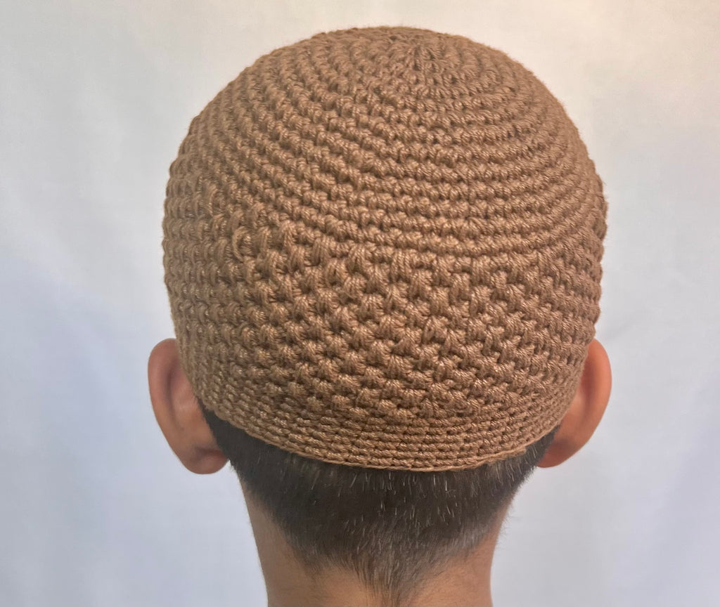 Boys Soft Wool Knitted Topi Islamic Prayer Hat One Size - Madyna