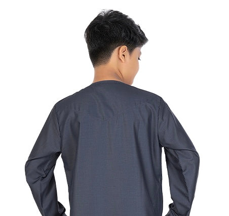 Boys / Kids Grey Omani Style Thobe Jubba - Madyna