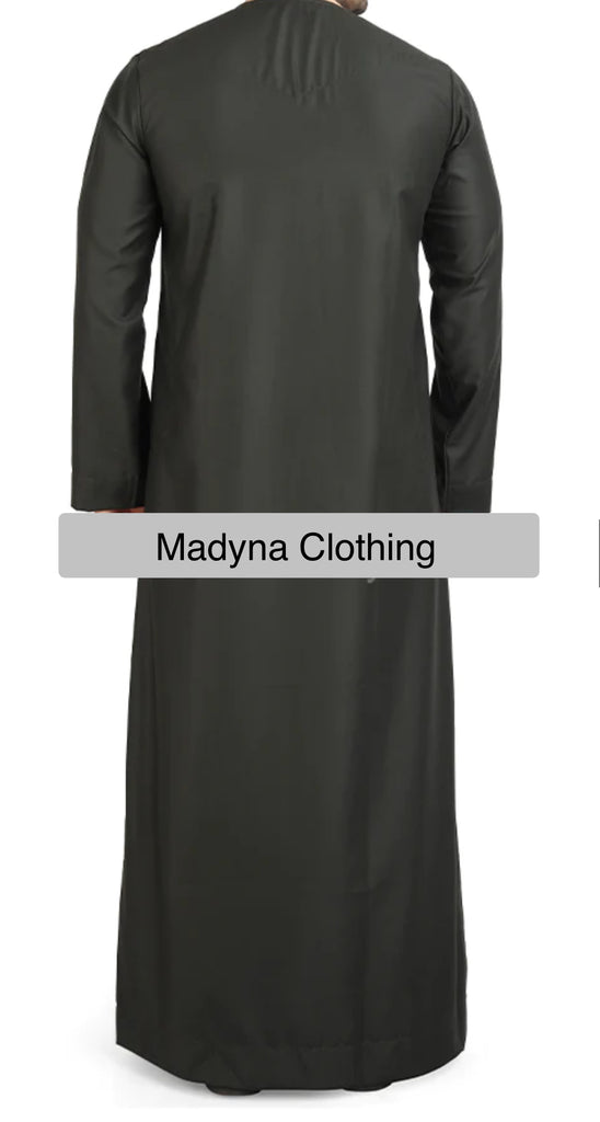 Boy’s Khaki Omani Emirati Style Thobe | Jubba | Kandura - Madyna