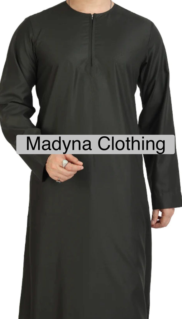 Boy’s Khaki Omani Emirati Style Thobe | Jubba | Kandura - Madyna