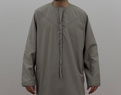 Stone / Beige Premium Emirati Thobe | Jubba | Kandura with removable tassel - Madyna