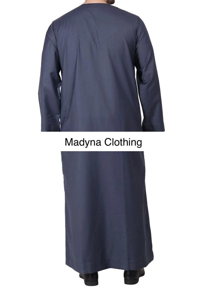 Premium Grey Emirati Thobe Jubba Khandura - Madyna