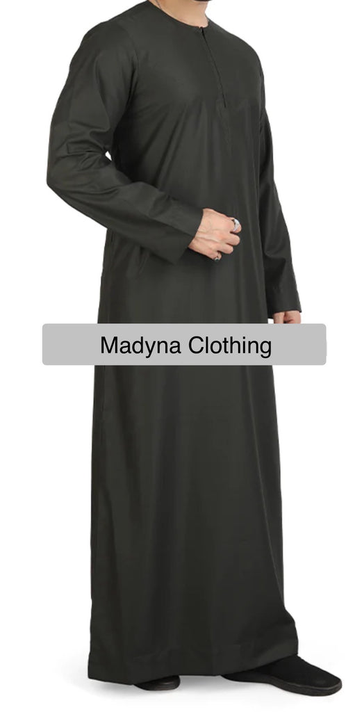 Boy’s Khaki Omani Emirati Style Thobe | Jubba | Kandura - Madyna
