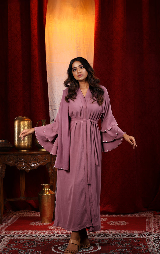 Lulu Black Beautiful Abaya with Pearls Exclusive Dubai Design - Madyna