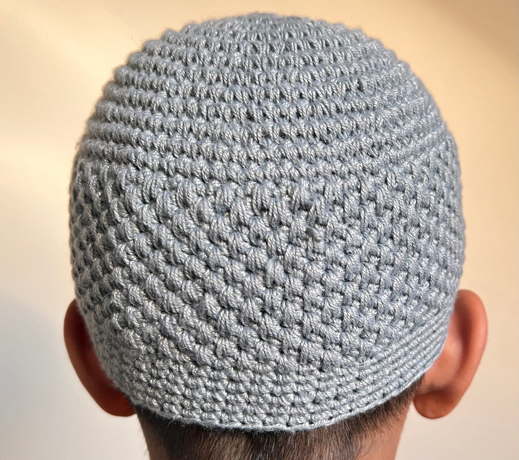 Mens Soft Wool Knitted Topi Islamic Prayer Hat One Size - Madyna