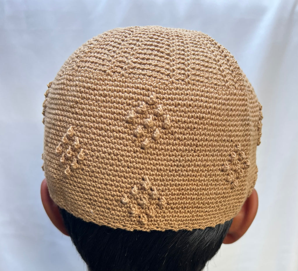 Mens/Boys Knitted Topi Prayer Hat One Size Beige/Grey/Sand/Stone/Olive - Madyna