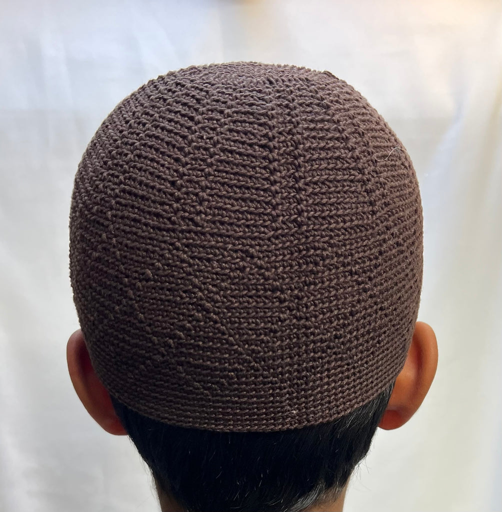 Mens/Boys Knitted Topi Prayer Hat One Size Beige/Grey/Sand/Stone/Olive - Madyna
