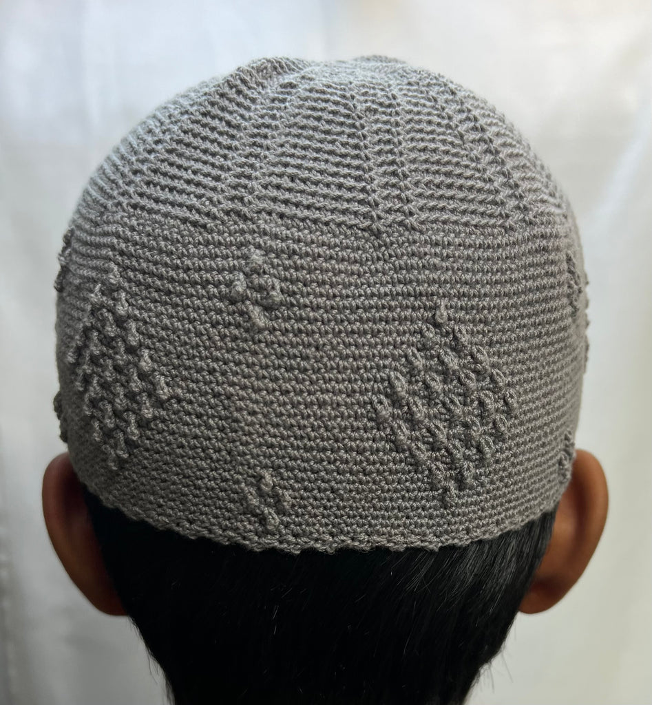 Mens/Boys Knitted Topi Prayer Hat One Size Beige/Grey/Sand/Stone/Olive - Madyna