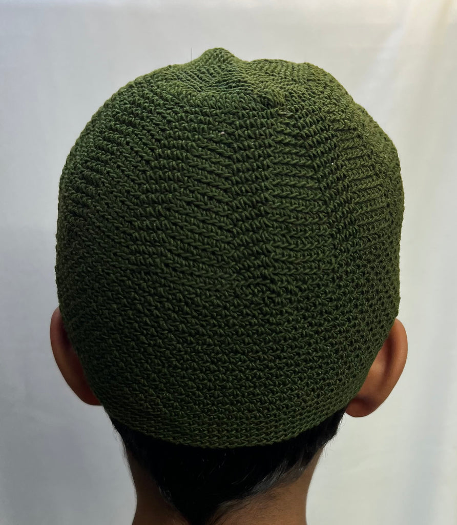 Mens/Boys Knitted Topi Prayer Hat One Size Beige/Grey/Sand/Stone/Olive - Madyna