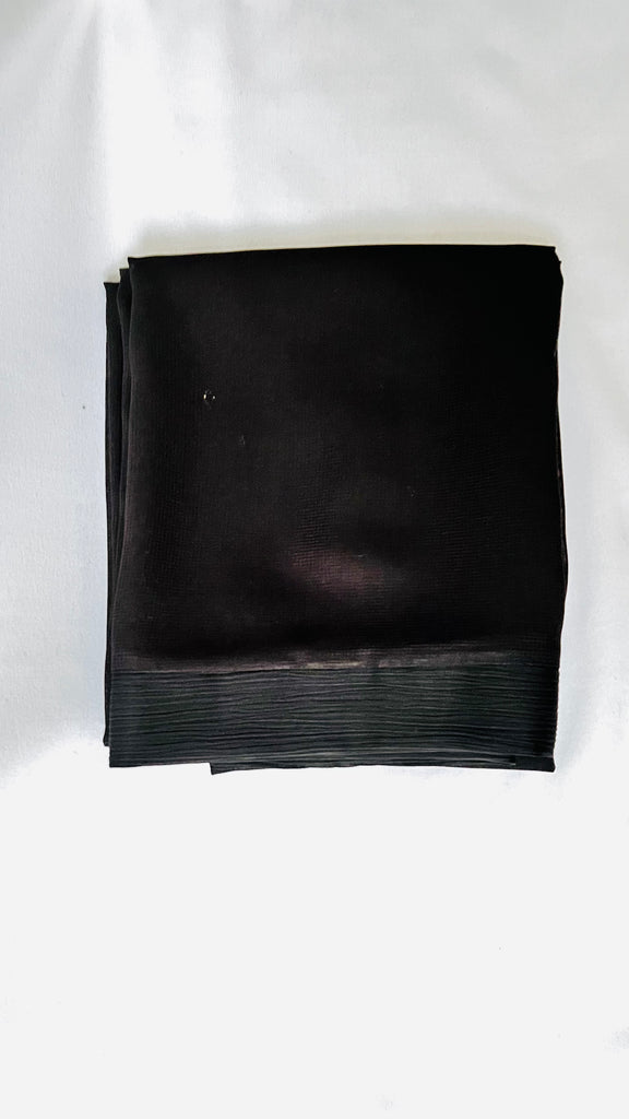 Front Open Plain Black Zoom Abaya - Madyna