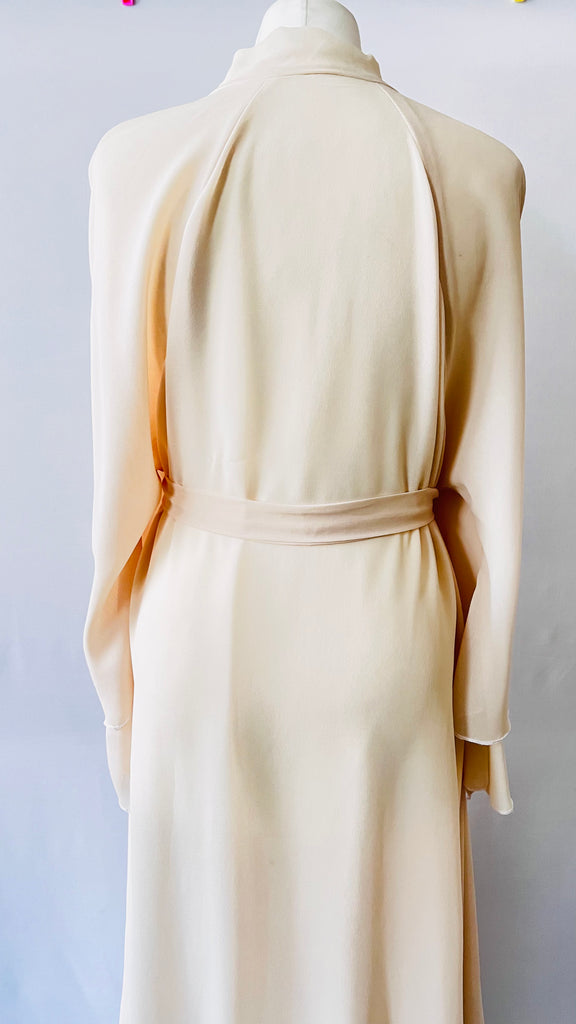 Beige / Cream Double Layered Abaya | Dress Beautiful Exclusive Design - Madyna