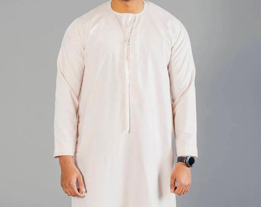 Blush Pink Simple Emirati Thobe | Jubba | Kandura - Madyna