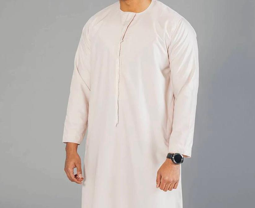 Blush Pink Simple Emirati Thobe | Jubba | Kandura - Madyna
