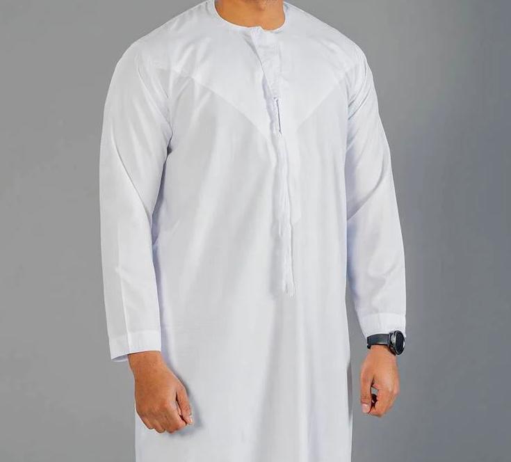 White Simple Emirati Thobe | Jubba | Kandura - Madyna